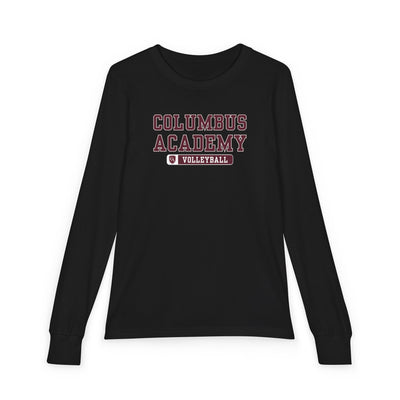 Youth Columbus Academy Volleyball Graphic Bella + Canvas Long Sleeve Soft Tee