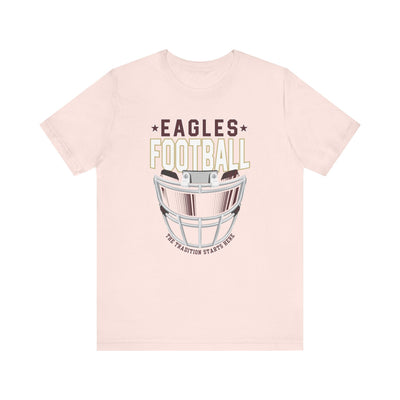 Adult Unisex Eagles White Hype Helmet Graphic Short Sleeve Soft Tee