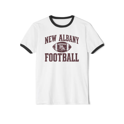 Adult Unisex New Albany Football Pride Graphic Short Sleeve Ringer Tee