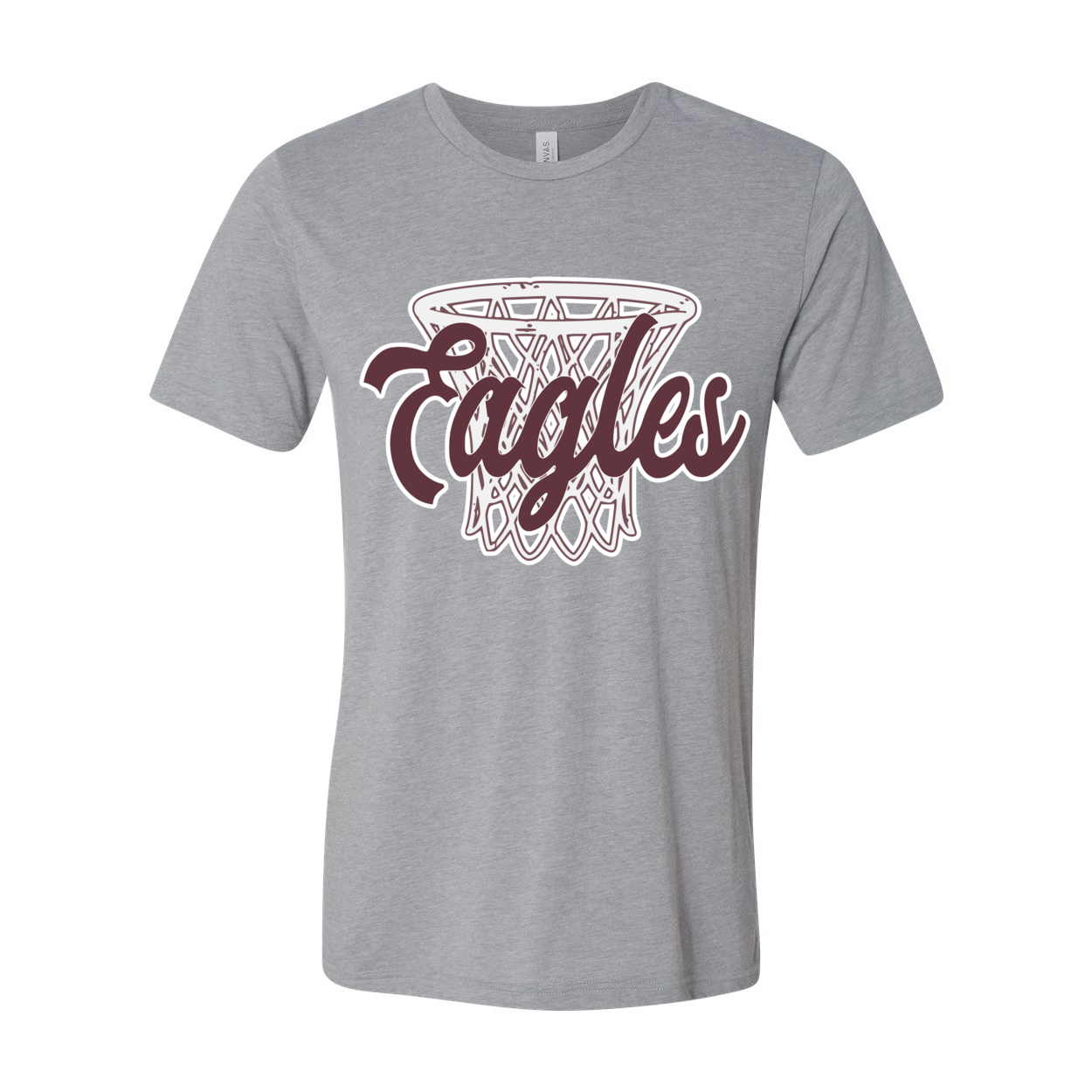 Adult Unisex Super Soft Vintage Eagles Hoops Basketball Short Sleeve Graphic Tee