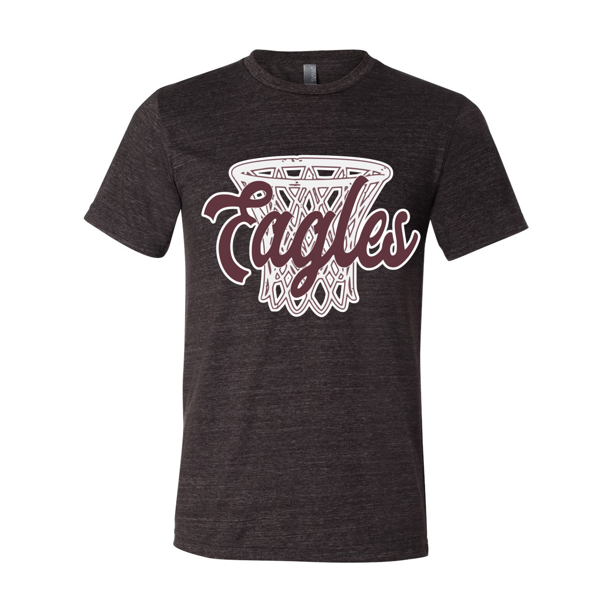 Adult Unisex Super Soft Vintage Eagles Hoops Basketball Short Sleeve Graphic Tee