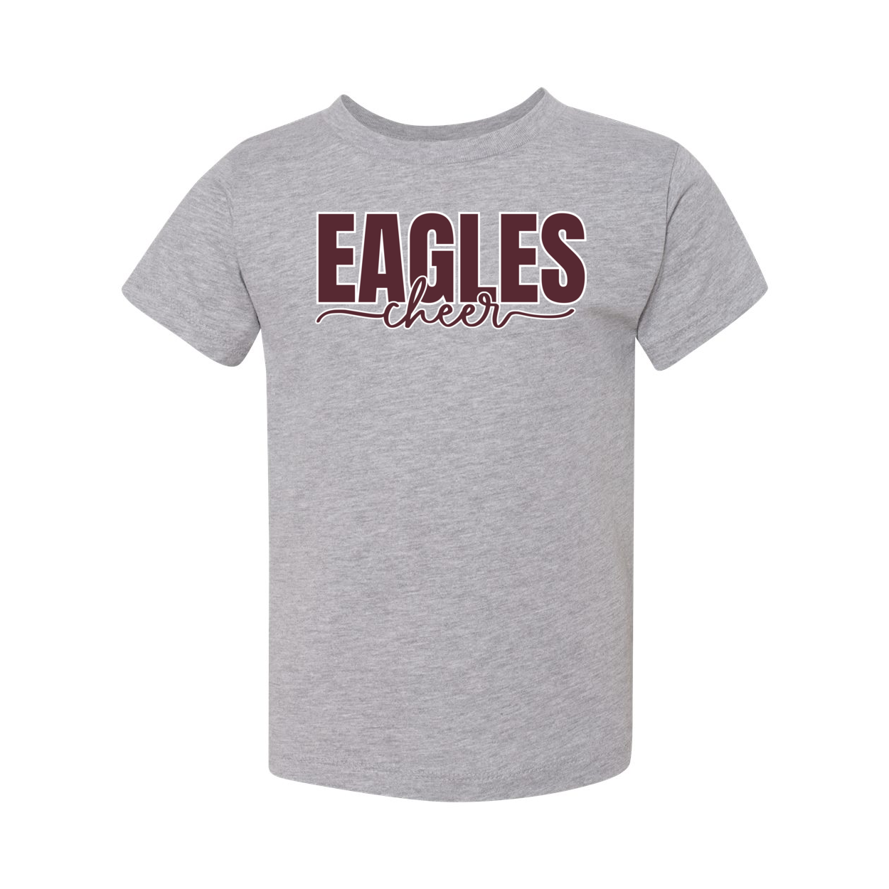 Toddler Cheer Words with Back Graphic Short Sleeve Graphic Tee - New Albany Eagles