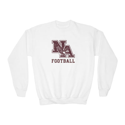 Youth New Albany Football Distressed Vintage Logo Graphic Gildan Heavy Blend Sweatshirt