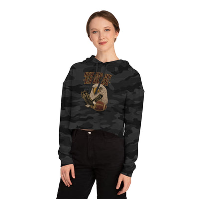 Women's New Albany Gridiron Eagle Graphic Crop Hoodie