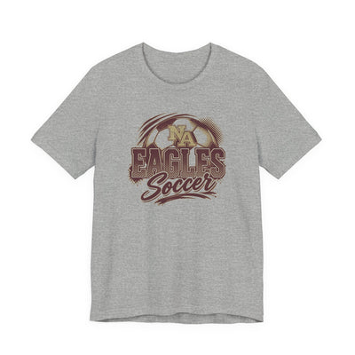 Adult Unisex New Albany Eagles Ombre Soccer Graphic Short Sleeve Bella + Canvas Soft Tee