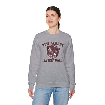 Adult Unisex New Albany Eagles Basketball Vintage Victory Graphic Sweatshirt