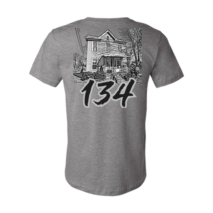 Adult Unisex OWU 134 Baseball House Graphic Short Sleeve Soft Tee - Ohio Wesleyan University