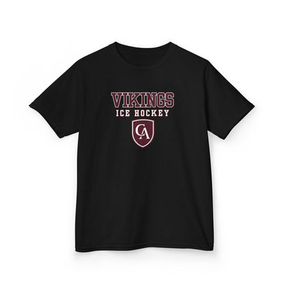 Youth Columbus Academy Vikings Ice Hockey Graphic Short Sleeve Gildan Heavy Tee