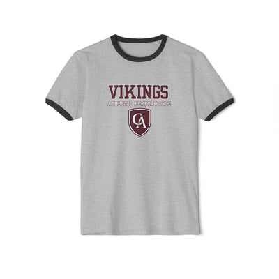 Adult Unisex Columbus Academy Vikings Athletic Performance Graphic Short Sleeve Ringer Tee