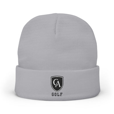 Adult Unisex Columbus Academy Vikings Golf Black Embroidered Knit Hat