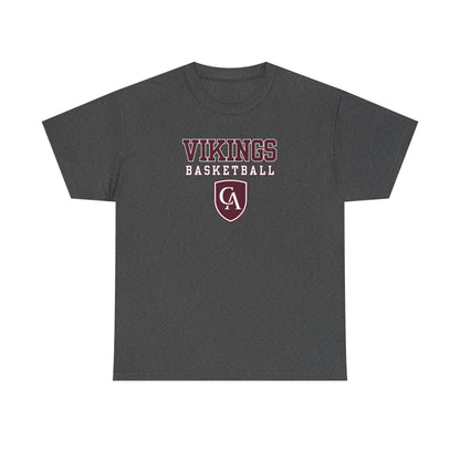 Adult Unisex Columbus Academy Vikings Basketball Graphic Short Sleeve Gildan Heavy Tee