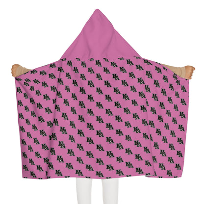 Youth Classic Logo Pink Hooded Towel - New Albany Eagles