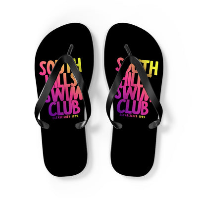 South Hills Swim Club SHSC Ombre Graphic Print Flip Flops