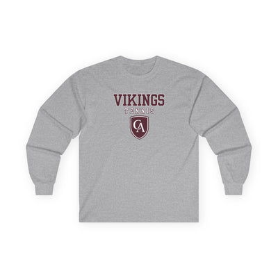 Adult Unisex Columbus Academy Vikings Tennis Graphic Gildan Long Sleeve Tee