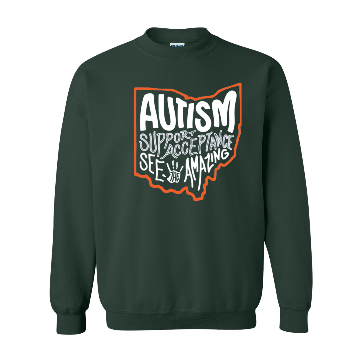 Adult Unisex "Autism See The Amazing" Bridgeway Graphic Crewneck Sweatshirt