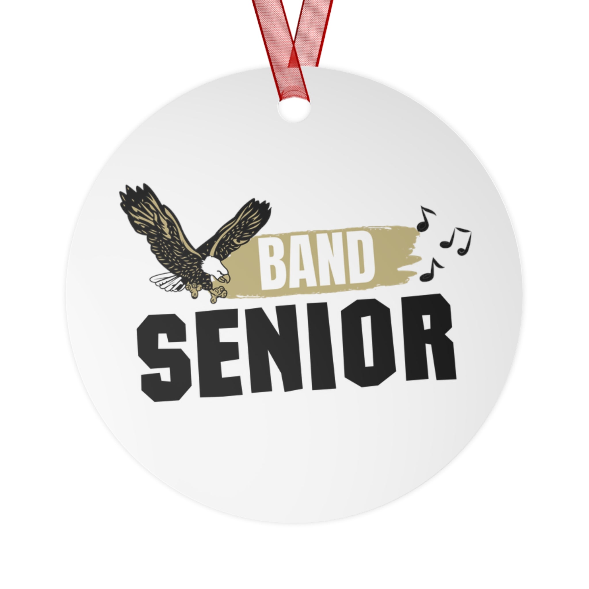 Band Senior Double-Sided Print Metal Ornament