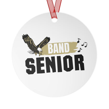 Band Senior Double-Sided Print Metal Ornament