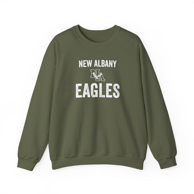 Adult Unisex Vintage Distressed New Albany Eagles Graphic Sweatshirt