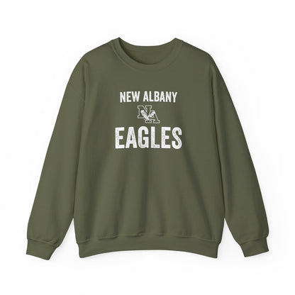 Adult Unisex Vintage Distressed New Albany Eagles Graphic Sweatshirt