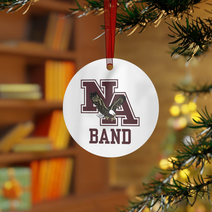 Band Classic Logo/Band Eagle Double-Sided Print Metal Ornament