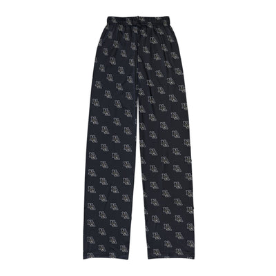 Youth Pajama Pant in Black with Allover Classic Black Logo Print