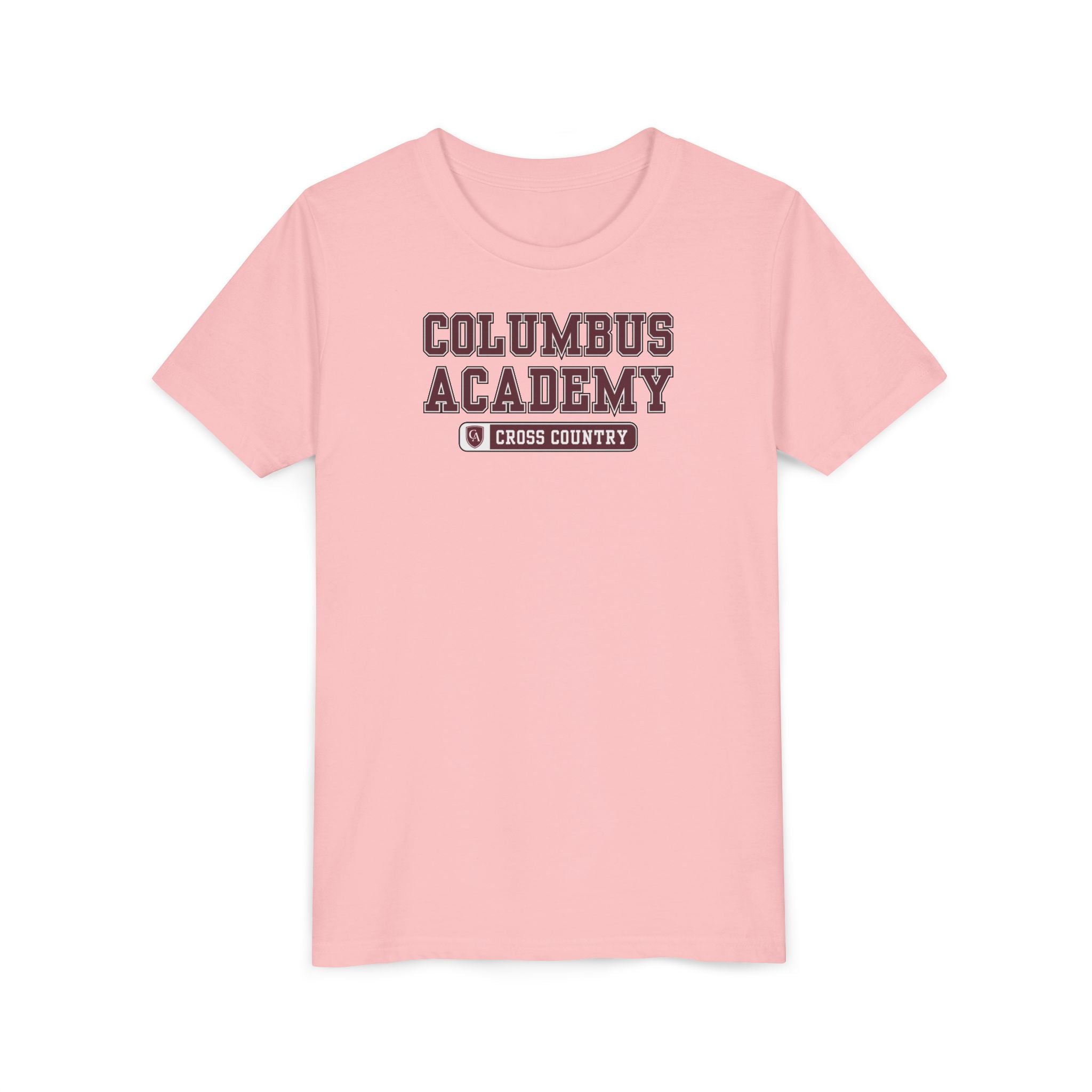 Youth Columbus Academy Cross County Graphic Short Sleeve Bella + Canvas Soft Tee
