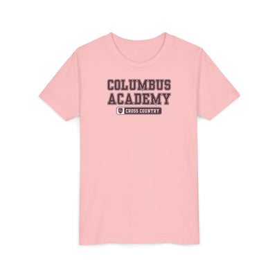 Youth Columbus Academy Cross County Graphic Short Sleeve Bella + Canvas Soft Tee