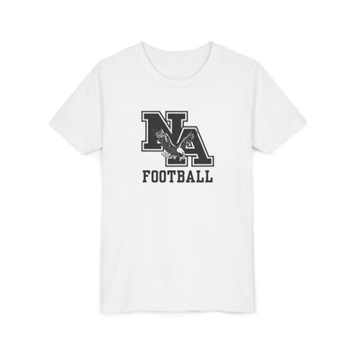 Youth Classic Logo Black Football Graphic Short Sleeve Soft Tee