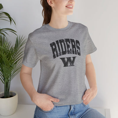 Adult Unisex Riders Arch Vintage Distressed W Graphic Short Sleeve Bella + Canvas Soft Tee