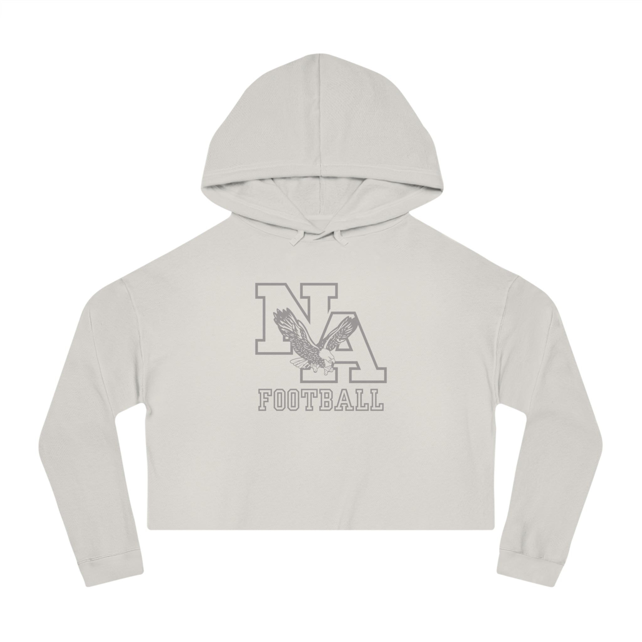 Women's New Albany Tonal Football Logo Graphic Crop Hoodie