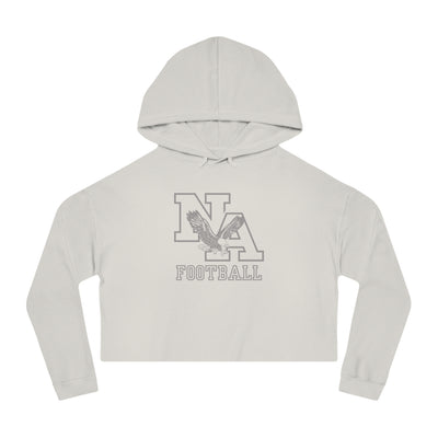 Women's New Albany Tonal Football Logo Graphic Crop Hoodie