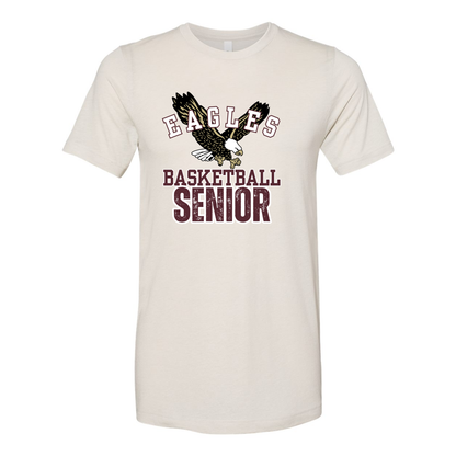 Adult Unisex Super Soft Flying Eagle Basketball Senior Short Sleeve Graphic Tee