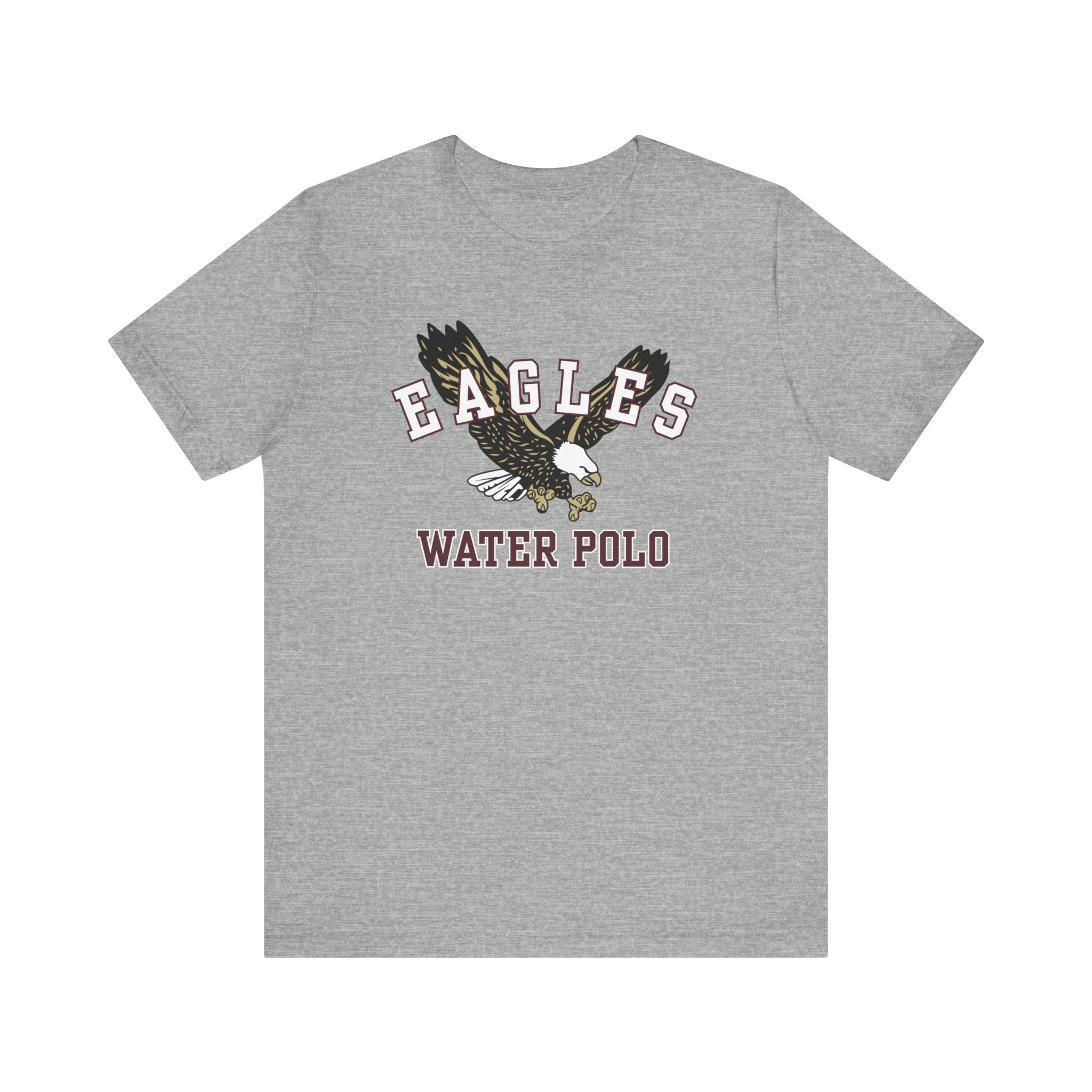 Adult Unisex Flying  Water Polo Eagle Graphic Short Sleeve Soft Tee