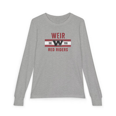 Youth Weirton Distressed Heritage Graphic Bella + Canvas Long Sleeve Soft Tee