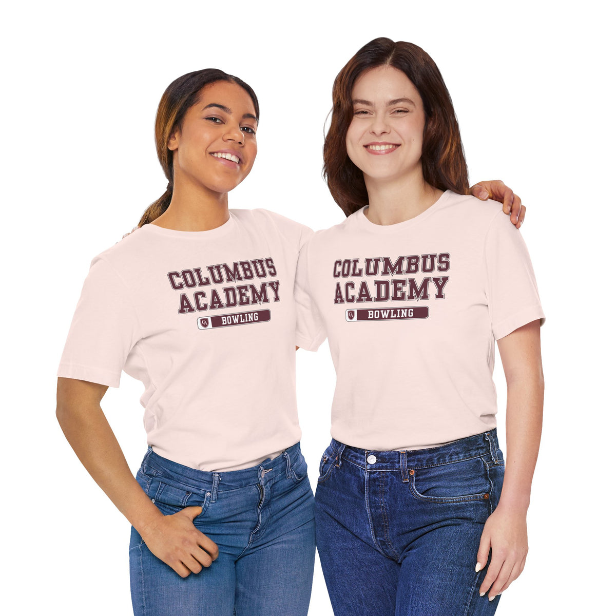 Adult Unisex Columbus Academy Bowling Graphic Short Sleeve Bella + Canvas Soft Tee