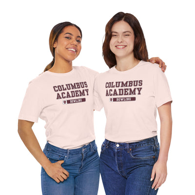 Adult Unisex Columbus Academy Bowling Graphic Short Sleeve Bella + Canvas Soft Tee