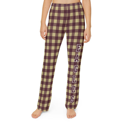 Youth Buffalo Check Pajama Pant with Eagles Print