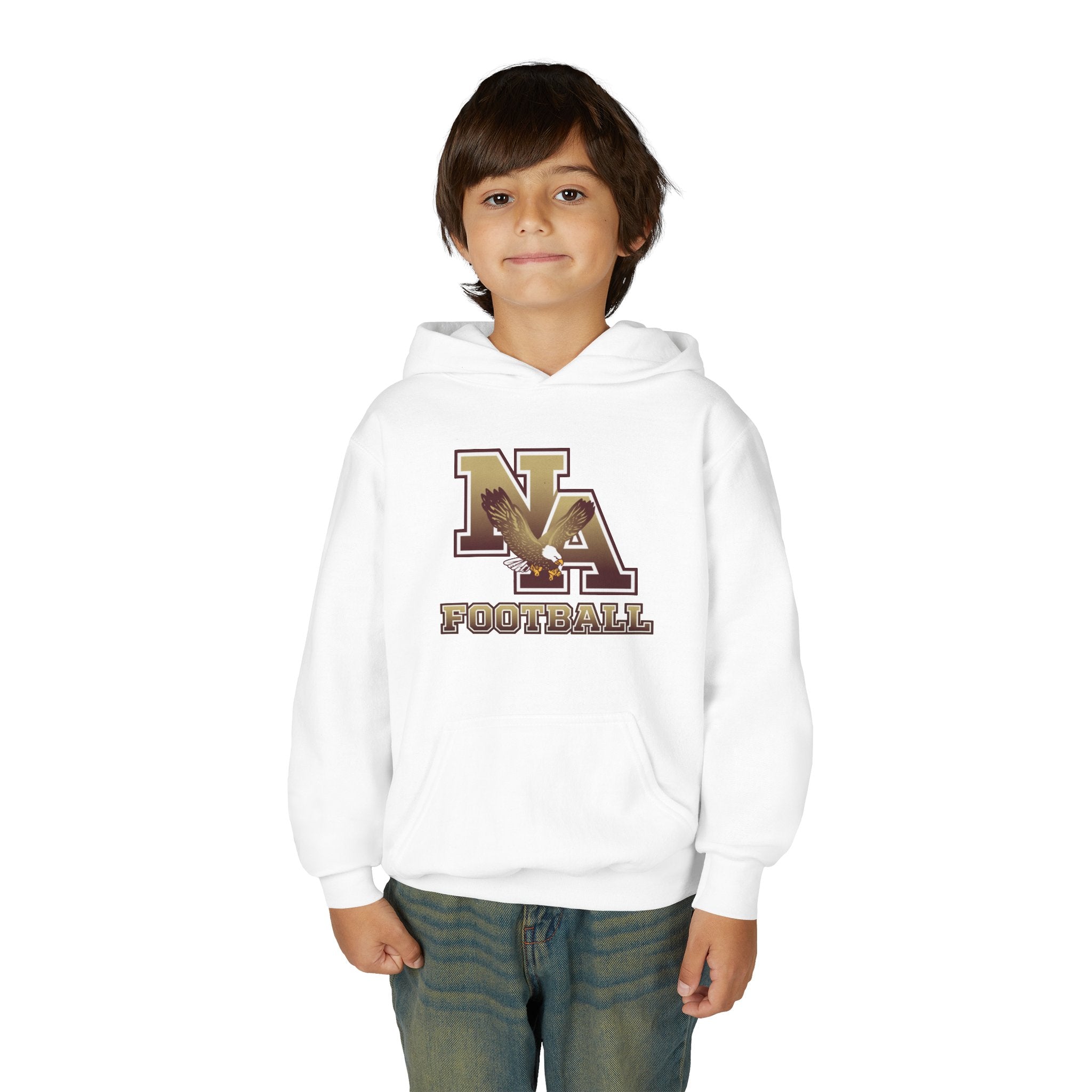 Youth New Albany Ombre Eagle Logo Graphic Hoodie