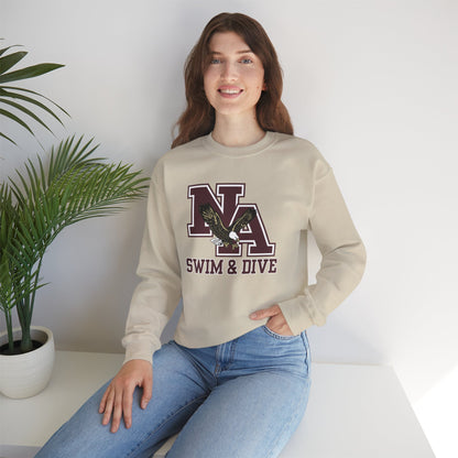 Adult Unisex Swim & Dive Classic Logo with DIVE REACH LIVE Back Graphic Sweatshirt