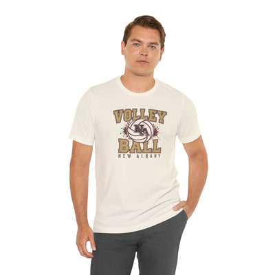 Adult Unisex New Albany Eagles Power Volleyball Graphic Short Sleeve Soft Tee