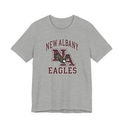 Adult Unisex New Albany Vintage Vibes Football Logo Graphic Short Sleeve Soft Tee