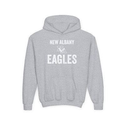 Youth Vintage Distressed New Albany Eagles Graphic Hoodie