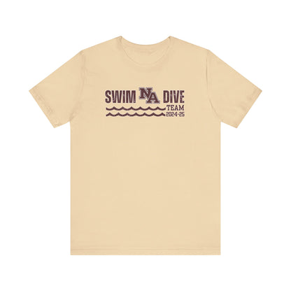 Adult Unisex Swim & Dive Winning Waves Graphic Short Sleeve Soft Tee