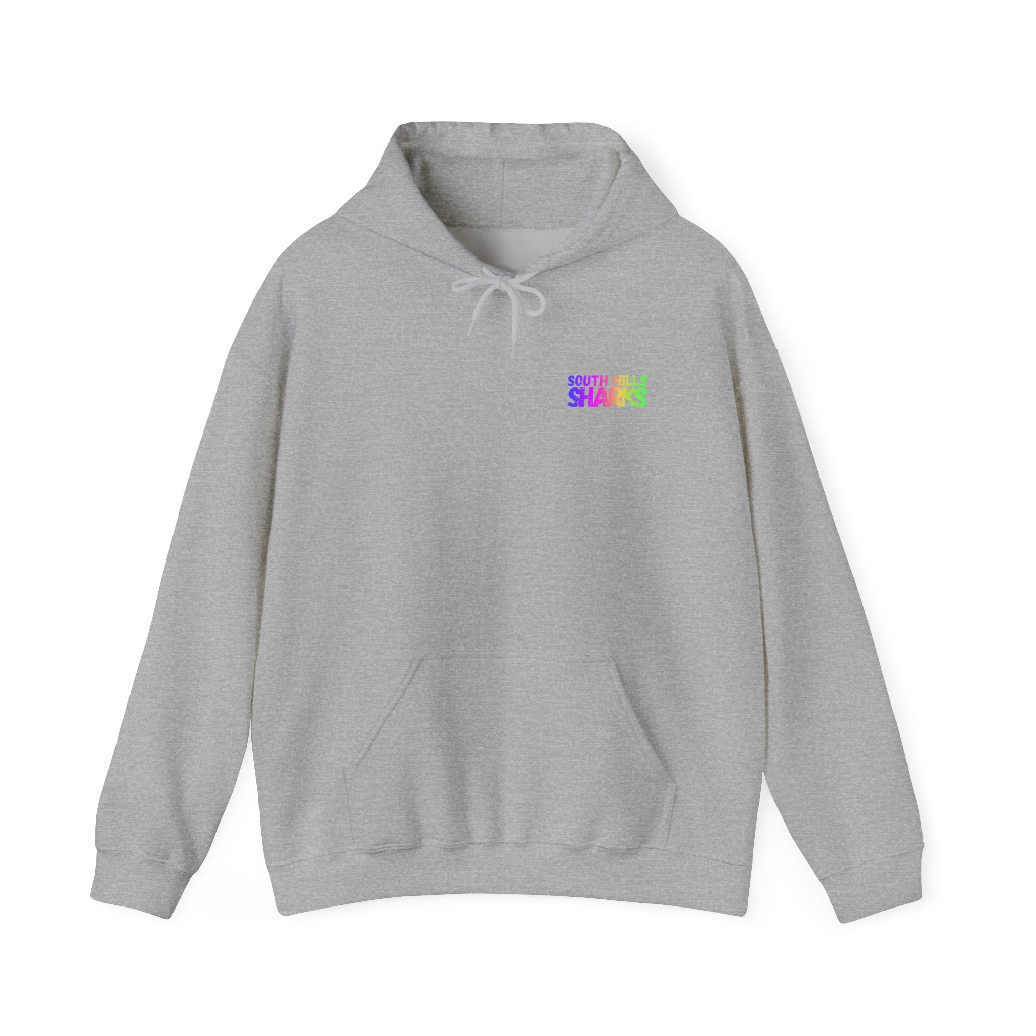 Adult Unisex South Hills Swim Team Neon Rainbow Graphic Hoodie