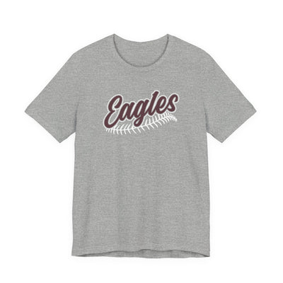 Adult Unisex New Albany Script Stitch Eagles Graphic Short Sleeve Soft Tee