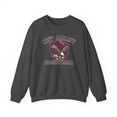 Adult Unisex New Albany Eagles Basketball Vintage Victory Graphic Sweatshirt