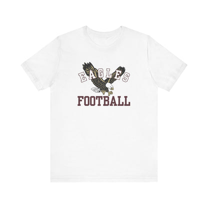 Adult Unisex Flying Football Eagle Graphic Short Sleeve Soft Tee