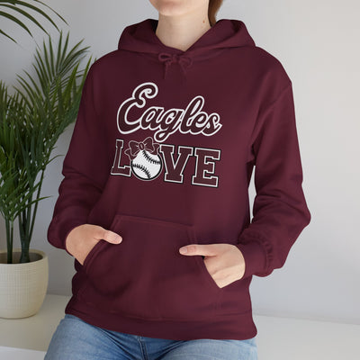 Adult Unisex Eagles Softball Love Graphic Hoodie