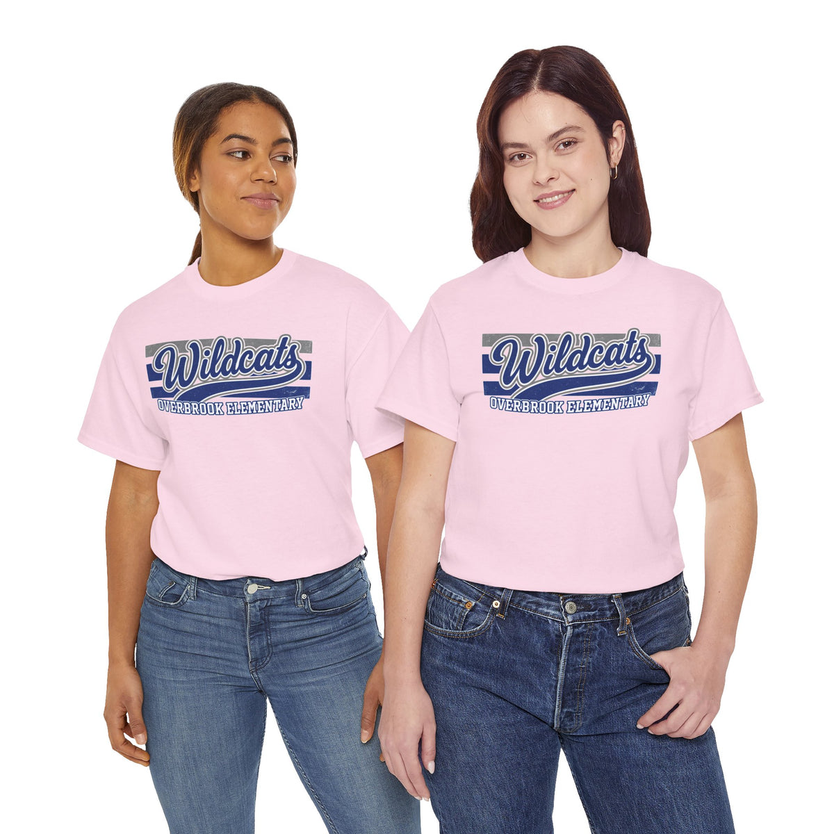 Adult Unisex Overbrook Elementary Wildcats Vintage Distressed Spirit Graphic Gildan Classic Tee