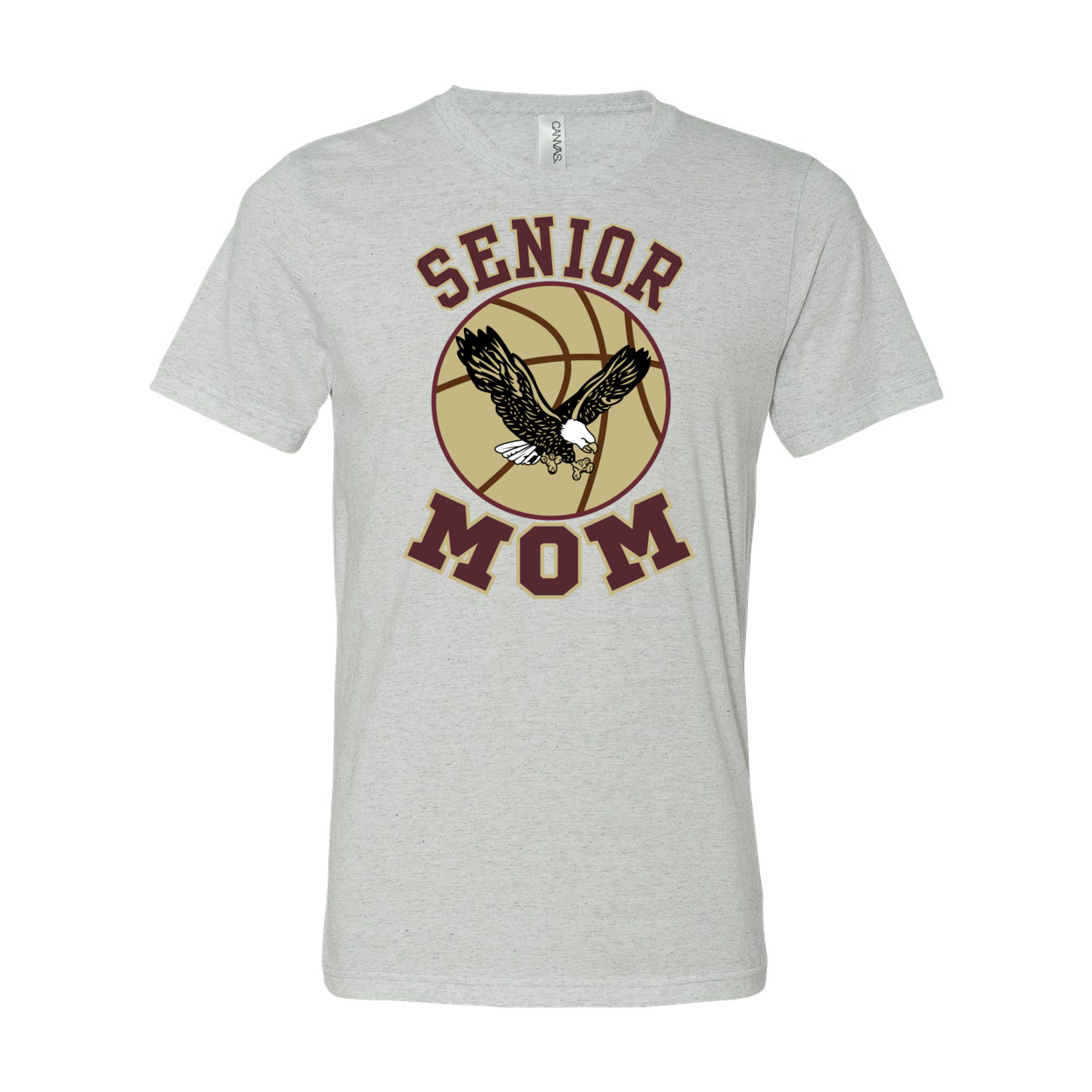 Adult Unisex Super Soft Senior Basketball Mom Short Sleeve Graphic Tee